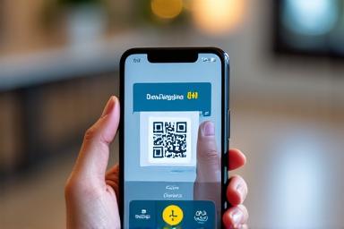 Un smartphone escaneando un código QR para activar una eSIM.